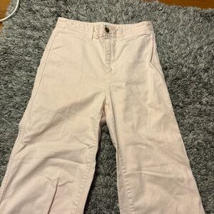 Light Pink Wide-Leg Pants